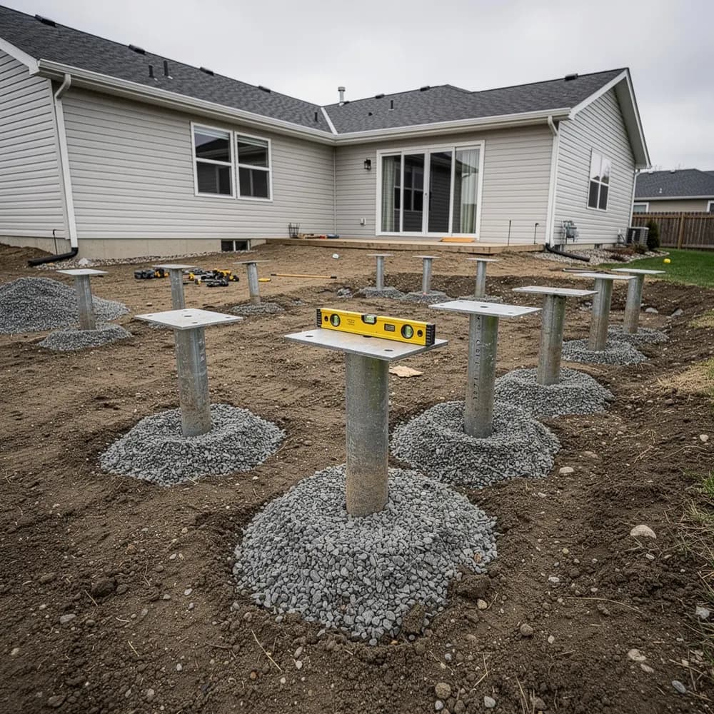 Монтаж винтовых свай